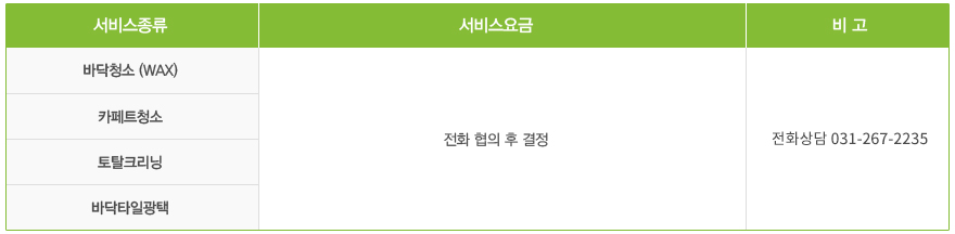 가격표